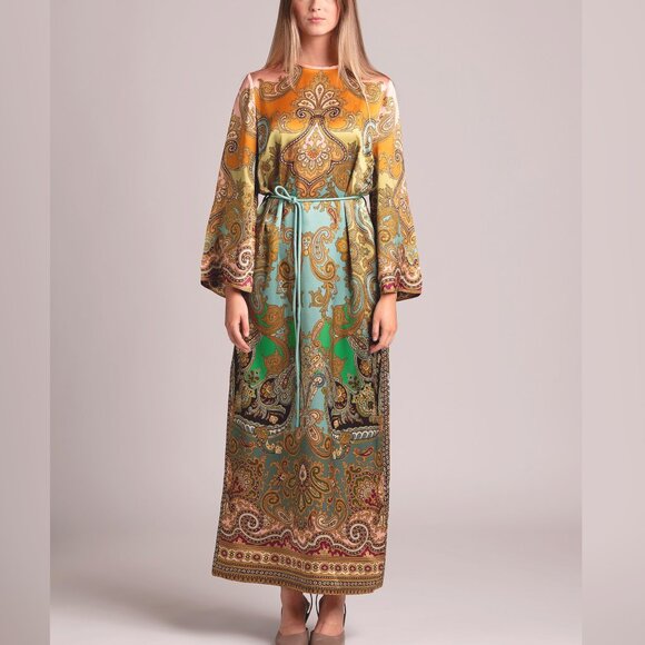 ALEMAIS Clemenza paisley-print high-neck midi dress - Picture 1 of 12